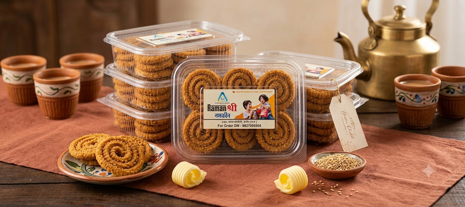 Raman Shree Namkeen Butter Chakli – crispy, crunchy and delicious butter chakli snack from Indore